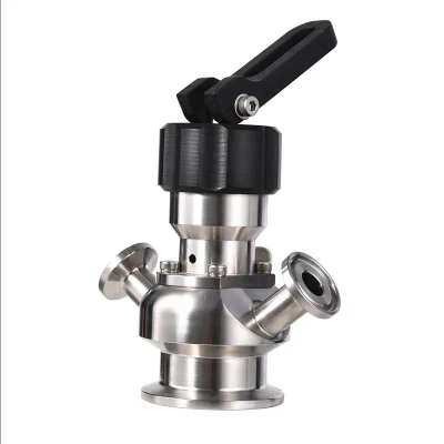 Food Grade Stainless Steel Manual Pneumatic Integrated Two Way Tri Clamp Aseptic Sanitary Sampling Valve