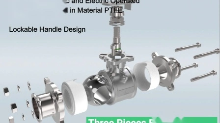 Sanitary 3PC Encapsulated Ball Valve with Full Port Design